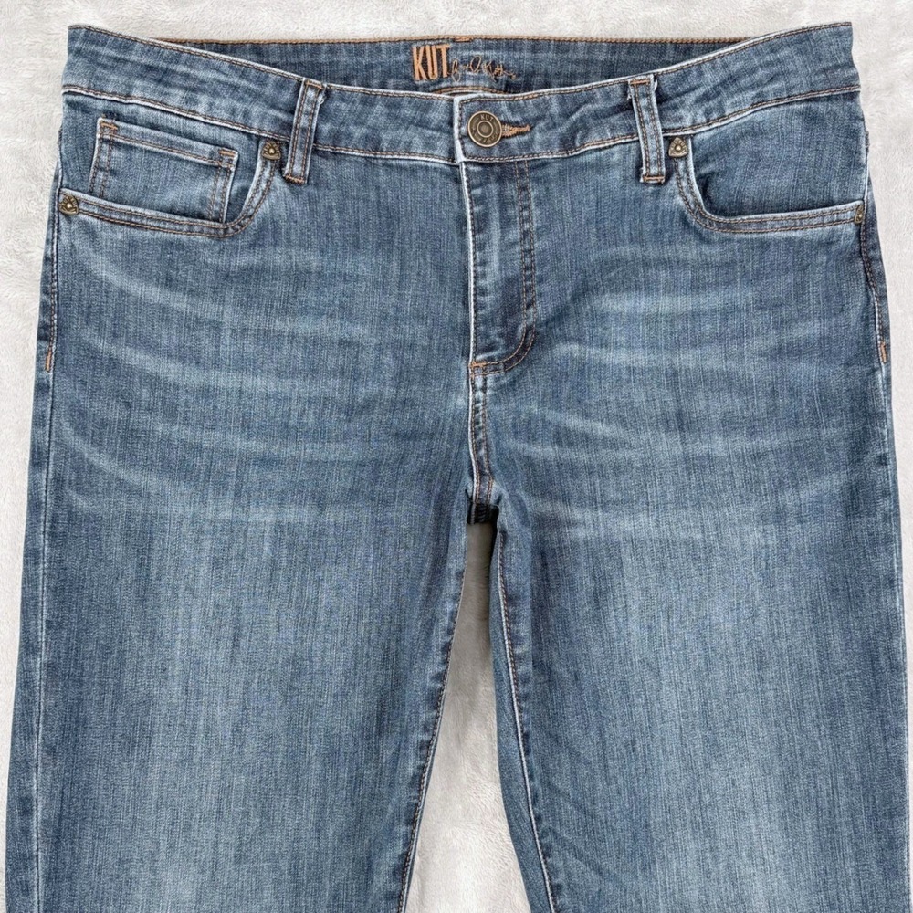 Kut from the Kloth Jeans Womens 12 (34x30) Blue Straight Leg Medium Wash Classic